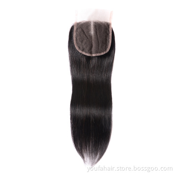 Wholesale Vendor 10A Grade Virgin Cuticle Aligned 4x4 Human Hair Closure Raw Brazilian Straight Hair HD Lace Closure Hair Weave